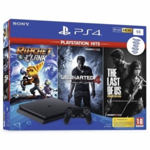 CONSOLA SONY PS4 SLIM 1TB+3JUEGOS